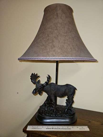 Very nice Moose table lamp made from composite material... image