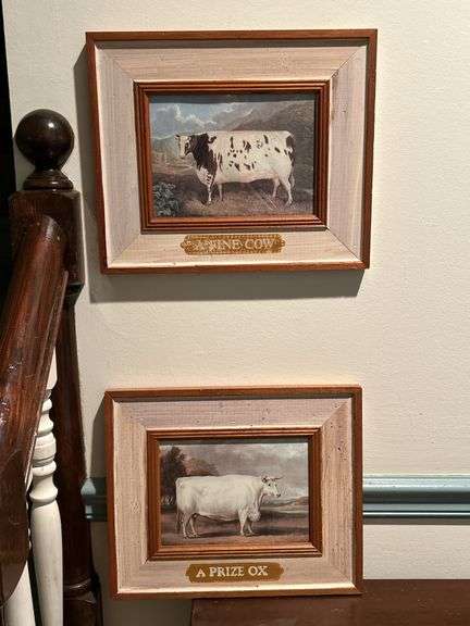 Pair of “A Fine Cow” and “A Prize Cow” prints…..14 x 11-1/2 image