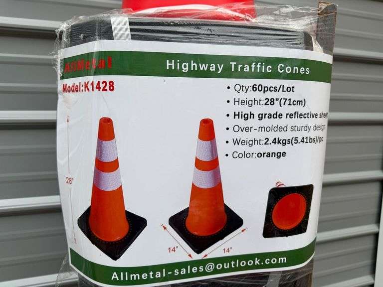 Unused 2024 AllMetal Traffic Cones, K1428