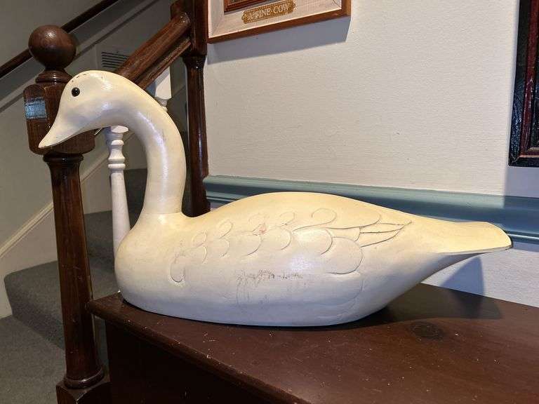 Handcrafted wooden swan…..25” long x 14” tall image
