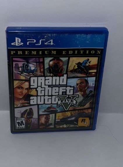 PS4 Grand Theft Auto V game, case, map, booklet