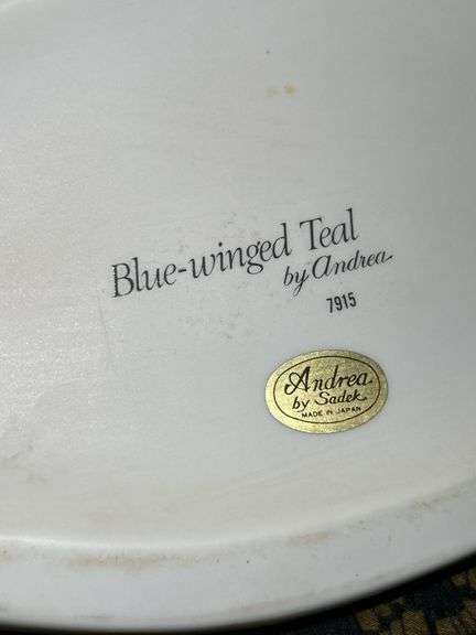 Stunning Blue-winged Teal by Andrea with satin finish….absolutely gorgeous….12” long x 5” tall