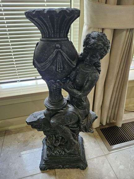 Concrete statue base is 10x8x28.5" tall... image