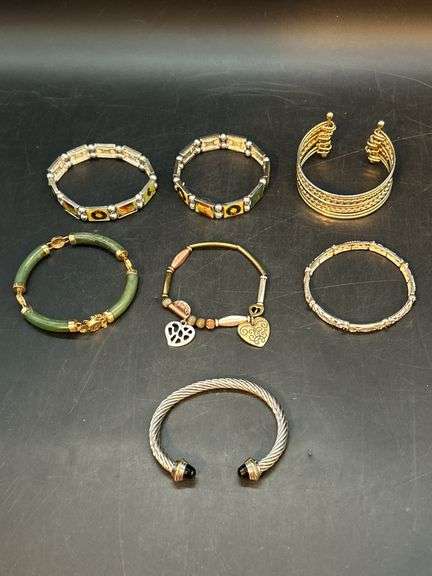 Nice grouping of stretchy and cuff bracelets image