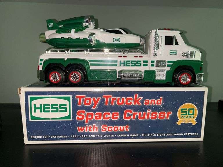 HESS Toy Truck and Space Cruiser with Scout in like new condition and in original box……batteries are in box image