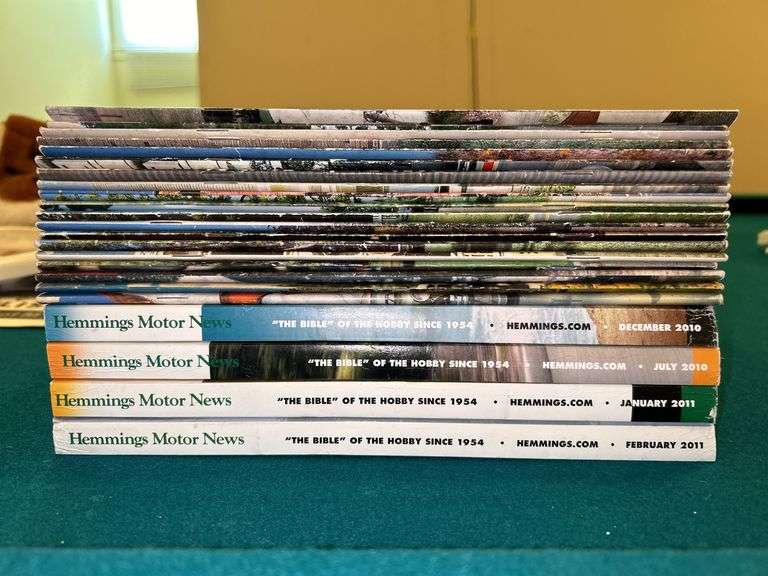 Collection of various month/year editions of Hemmings Motor News and The Restorer magazines image