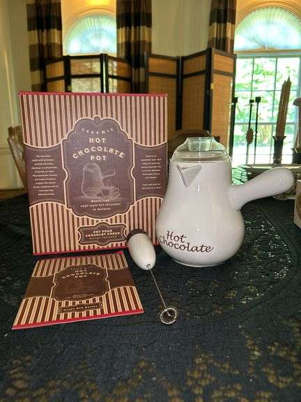 It will soon be time…..Ceramic Hot Chocolate Pot…..mixer needs batteries image