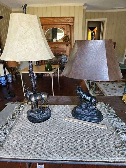 Pair of Large Animal table lamps... image
