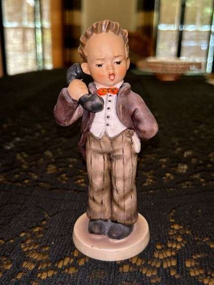 Vintage Goebel Hummel porcelain figurine titled “Hello”……5-3/4” tall image