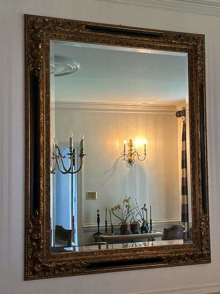Exquisite beautifully framed beveled mirror…..46 x 59 image