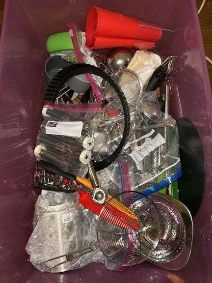 Tote full of kitchen utensils and gadgets image