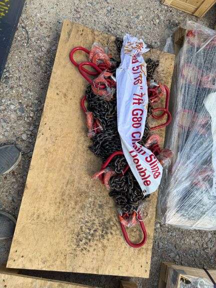 Unused 2024 Landhonor 7 ft Double Legs Lifting Chain Sling, LHR-G80 image