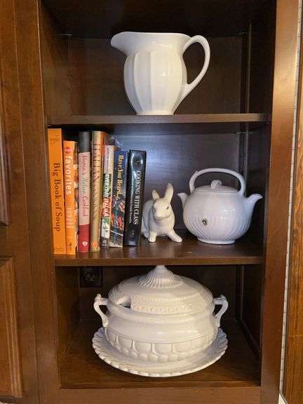 Contents of kitchen shelves image