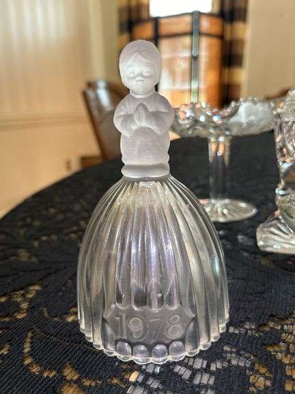 Beautiful grouping of clear, pressed and cut glass items…..there is slight chipping on some (see all pics)