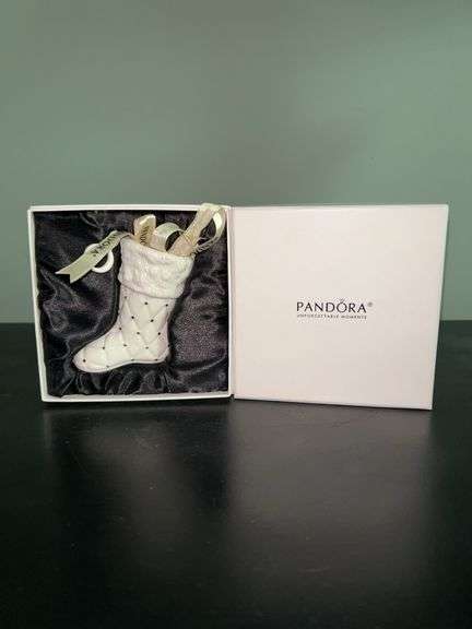 Beautiful 2012 Pandora porcelain stocking ornament in original box image