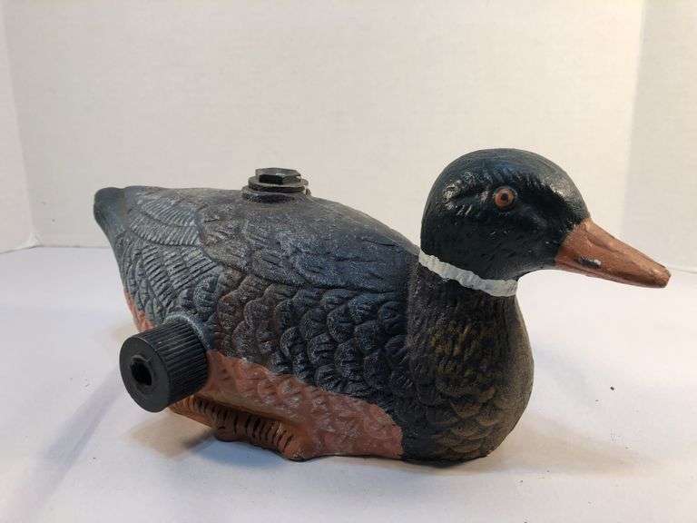 Rare find. Vtg/antique cast iron mallard duck lawn/garden sprinkler. 10 3/4” L x 5” W x 4 1/4” H.