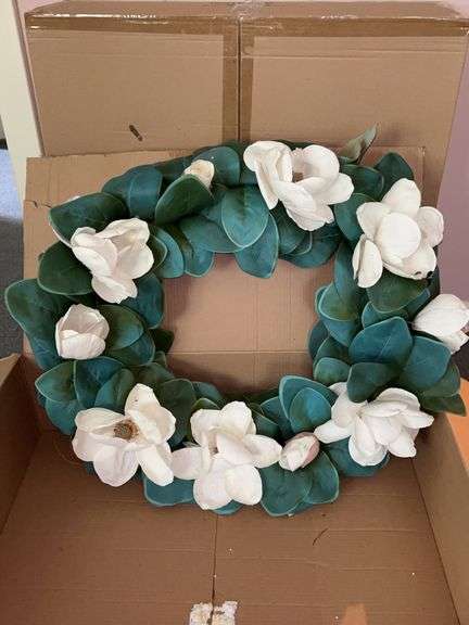 (2) Pier 1 magnolia 28” wreath image