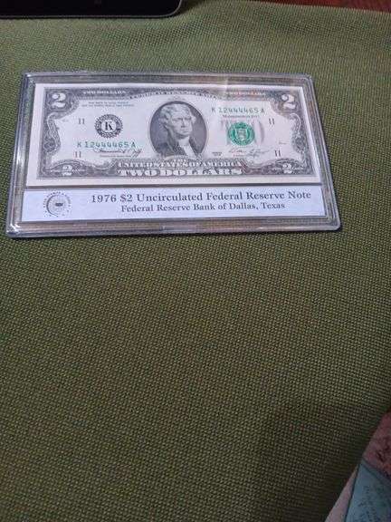 1976 $2 Uncirculated Federal Reserve Note image
