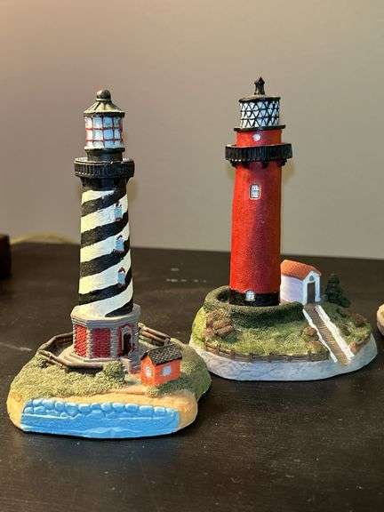 Selection of (8) resin lighthouses (all from WANG’s)……average height is approx. 5”
