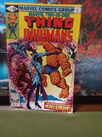 Set of 3 comic books.Great condition have been stored in sleeves.. Wonder woman number 290, The Thing and the Inhumans# 72 and Captain America number 258 image