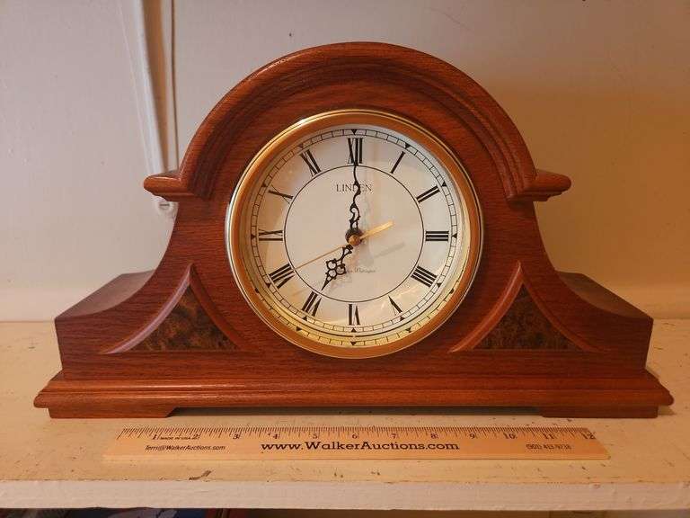 Beautiful Linden Westminster-Whittington wooden mantle clock... image