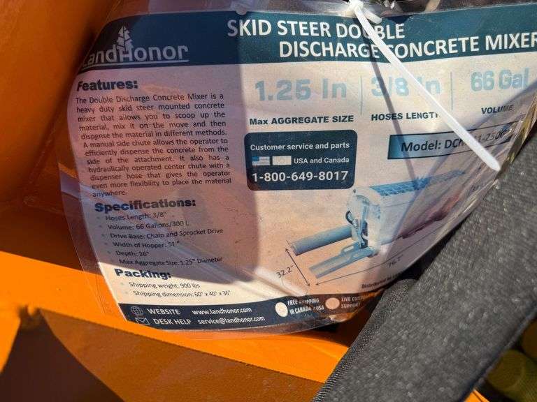 Unused 2024 Landhonor Double Discharge Concrete Mixer, DCM-11-250G