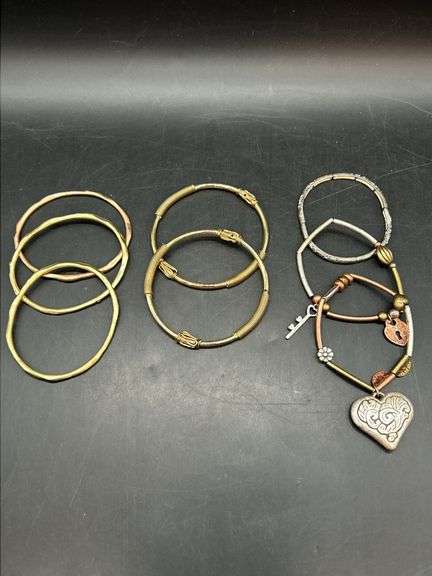 Selection of bangle and stretchy bracelets image