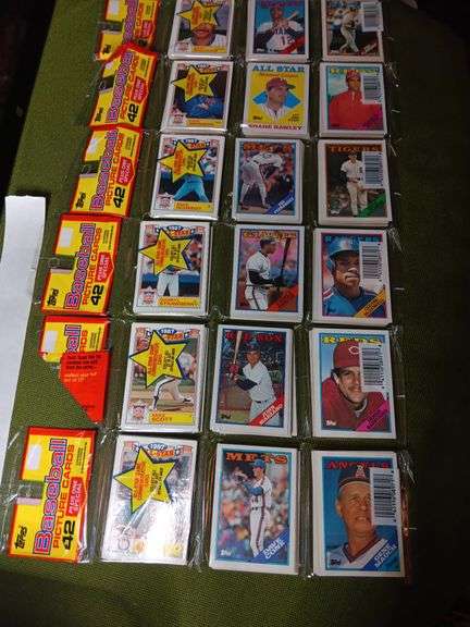 6 packs of unopened Topps baseball cards.See photos image