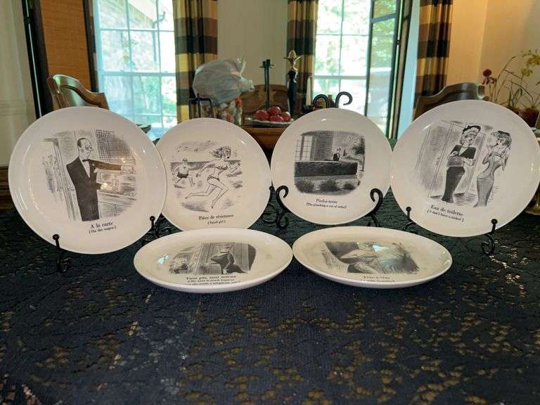 Set of (6) MCM Fractured French plates by SETAUKET image