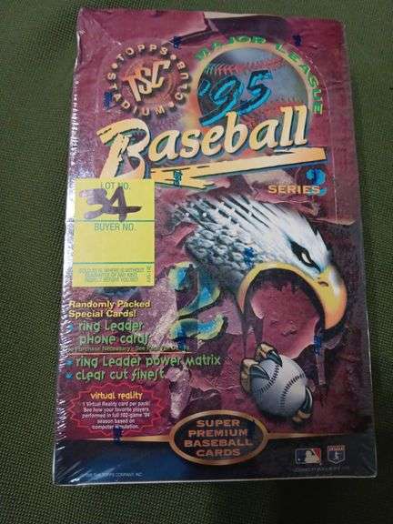 Unopened box of Topps Stadium Club 1995 baseball cards Series 2, 24 count image