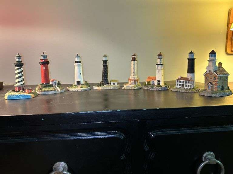 Selection of (8) resin lighthouses (all from WANG’s)……average height is approx. 5” image
