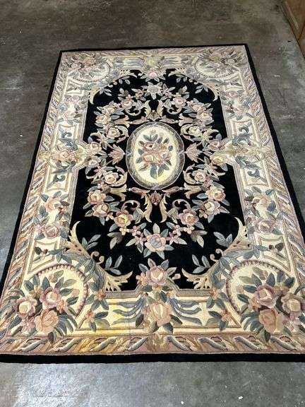 Very nice thick pile right in beautiful pastel and black colors……63-1/2 x 96 image