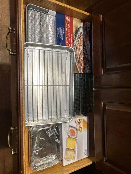 Grouping of NEW and like-new baking pans and set of Panier pans image