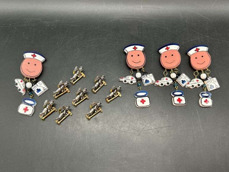 Gift your nursing friends with one of these very cute and nice nursing pins…..all are in new condition image