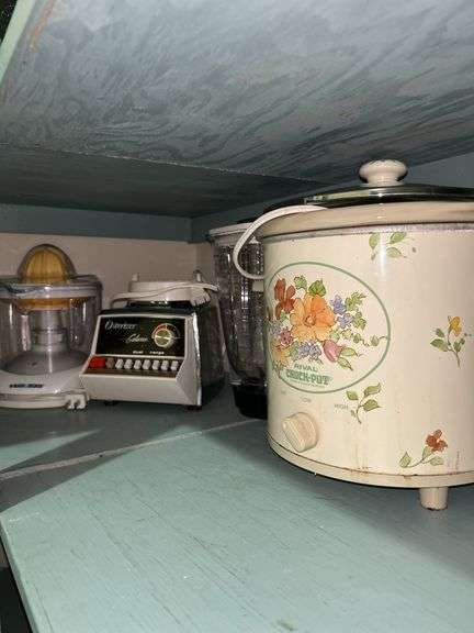 Selection of small appliances…..B&D juicer, Osterizer Galaxie blender and Rival Crock-Pot image