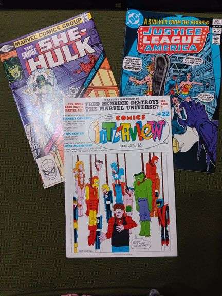 Set of 3 comic books.Good condition have been kept in sleeves.. Comics Intervient 22, Justice League America #202 and She-Hulk #19 image