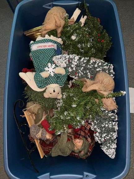 (3) totes of Christmas decor (see all pics) image
