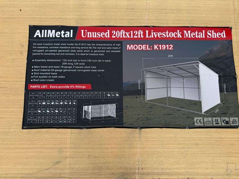 Unused 2024 AllMetal Livestock Metal Shed


, K1912 image