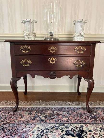 The Bombay Company 2-drawer chest…..35 x 19-1/2 x 30 tall…..OTHER CONTENTS NOT INCLUDED image