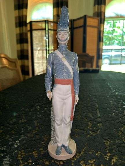 LLADRO Retired West Point Cadet Porcelain Figurine…..12-3/4” tall…..sword does not fit tightly in slot image