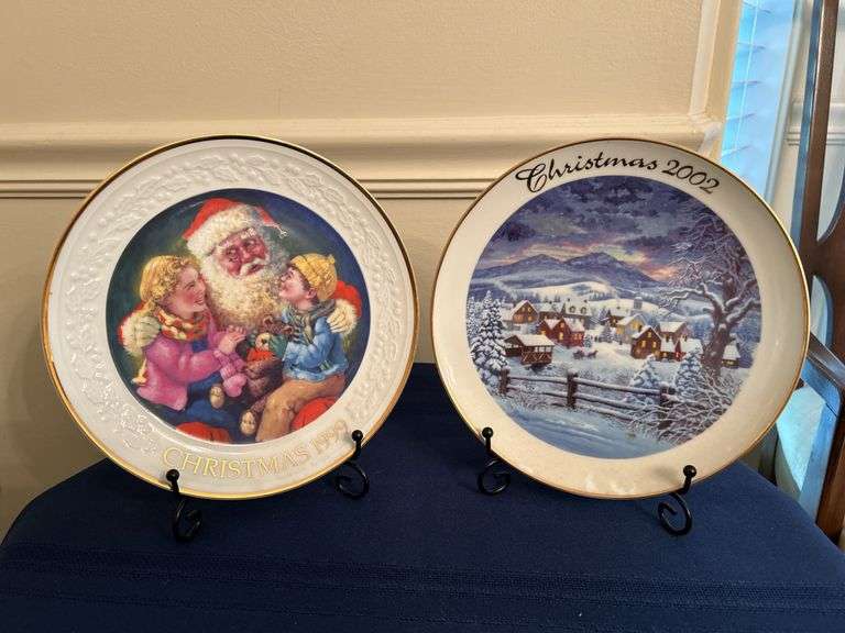 Selection of (9) vintage AVON Collector Plates (see all pics)…..each is trimmed in 22K gold image