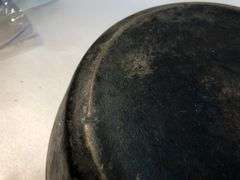 Vintage Lodge 8SK 10 1/4” diameter cast iron fryer skillet. 3 notch heat ring  3 1/8” D. No spin, no wobble.