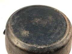 Vintage Lodge 8SK 10 1/4” diameter cast iron fryer skillet. 3 notch heat ring  3 1/8” D. No spin, no wobble.