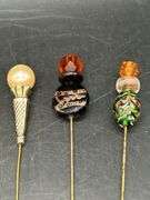 Grouping of (9) vintage hat pins