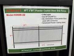 Unused 2024 AllMetal 8 ft x 6 ft Powder Coated, K0608