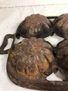 Vintage Circa 1900 Blacklock Foundry (Pre Lodge) or Early Lodge Shell Gem, Muffin Pan, Turks-Hat. Very-Nice-Cond. Cast Iron Pan. 6 piece, 13" x 7"