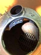 Antique cast iron #19 Buckeye Incubator Co. cast iron coal stove. 22” H x 11.5” W.