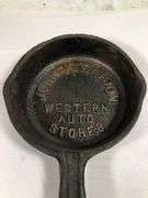 Rare John A. Batson Western Auto Stores advertisingskillet. 2 spout 3.5” skillet.