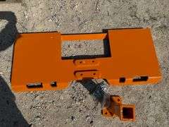 Unused 2024 WOLVERINE YITAMOTOR 3/8" Skid Steer Mount Plate with 2" Removable Trailer Hitch Receiver