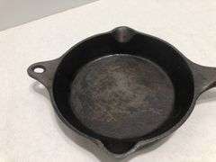 BASICS Tools of the Trade skillet. 2 spouts. #4. 6” diameter. Made in China. No spin, no wobble.